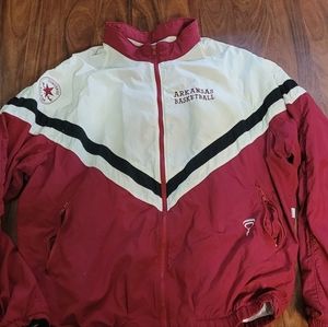 Vintage Arkansas Razorbacks Basketball Jammin windbreaker XXL